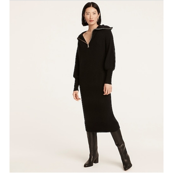 3. J.Crew Half-zip sweater-dress in supersoft yarn - Picture 1 of 6